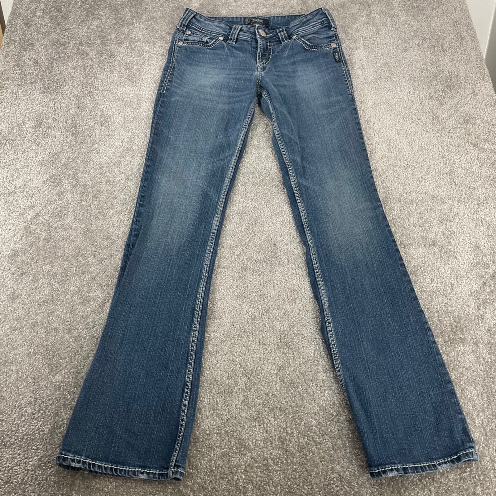 Silver Jeans Womens 29 x 32 Suki Surplus Bootcut Y2K Medium Wash (Tag 27 x 34) - Picture 2 of 14